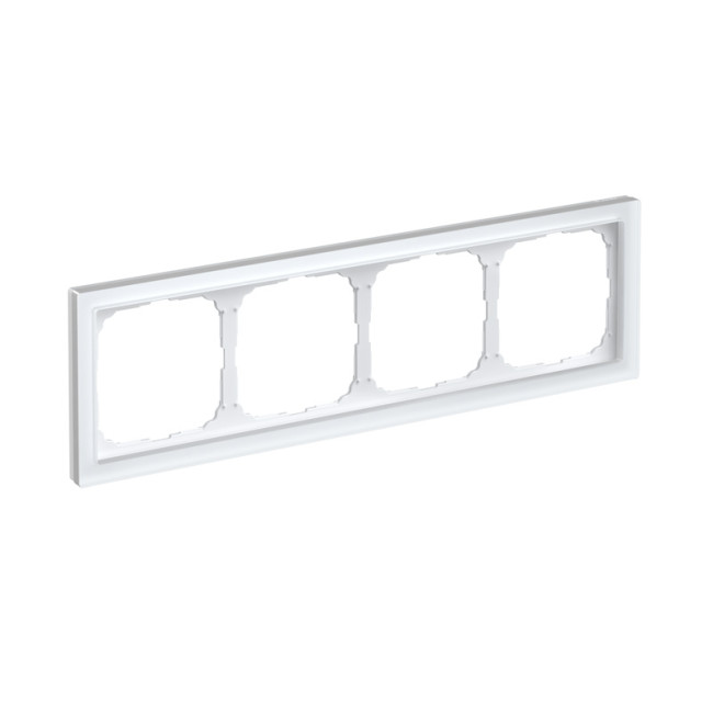 ARTGALLERY PURE 4-постовая РАМКА, МАТОВОЕ ОРГАНИЧЕСКОЕ СТЕКЛО БЕЛЫЙ, Systeme Electric, GAL330104