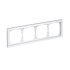 ARTGALLERY PURE 4-постовая РАМКА, МАТОВОЕ ОРГАНИЧЕСКОЕ СТЕКЛО БЕЛЫЙ, Systeme Electric, GAL330104