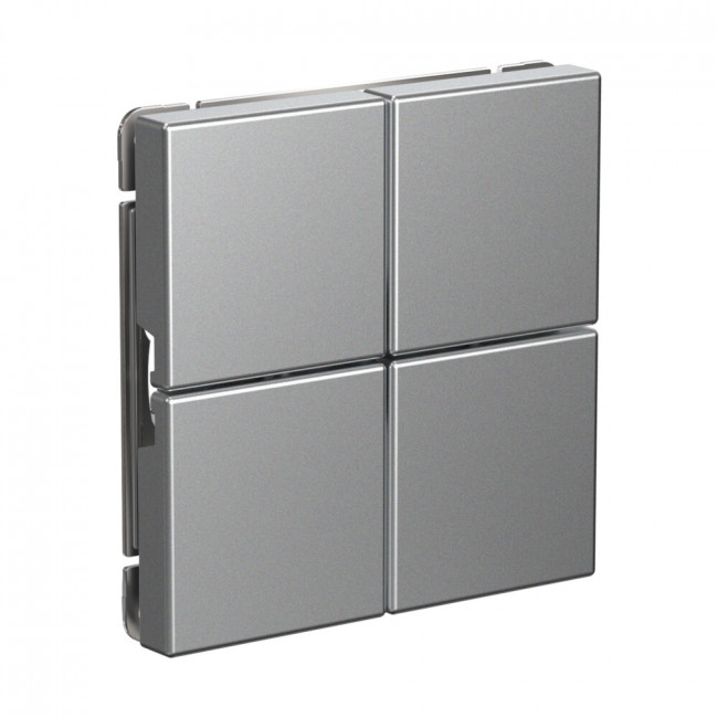 ARTGALLERY 4-клавишный ВЫКЛЮЧАТЕЛЬ СЦЕНАРНЫЙ, сх. 1,  АЛЮМИНИЙ, GAL000374