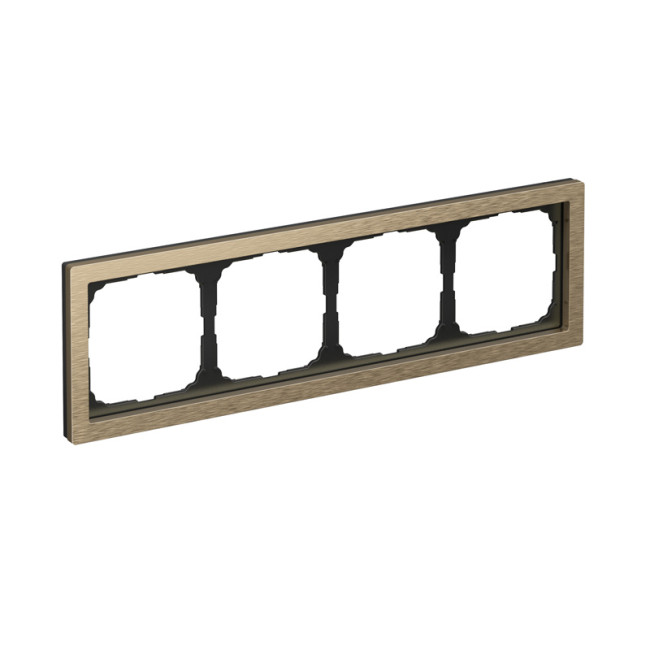 ARTGALLERY PURE 4-постовая РАМКА, МЕТАЛЛ ЛАТУНЬ, Systeme Electric, GAL312204