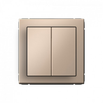 2-клавишный ПЕРЕКЛЮЧАТЕЛЬ, перекрестный, 2 x сх. 7, 10АХ, AG цвет Песочный
