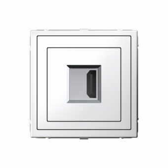 HDMI розетка, цвет  белый, механизм