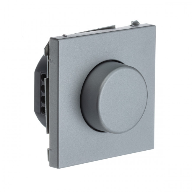 СВЕТОРЕГУЛЯТОР (диммер) поворотно-нажим., LED, RC, 400 Вт , Art Gallery, цвет Алюминий, GAL000323