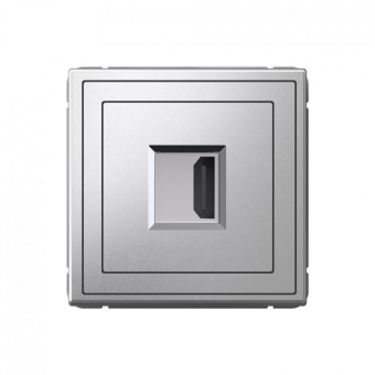 HDMI розетка, цвет Алюминий, механизм