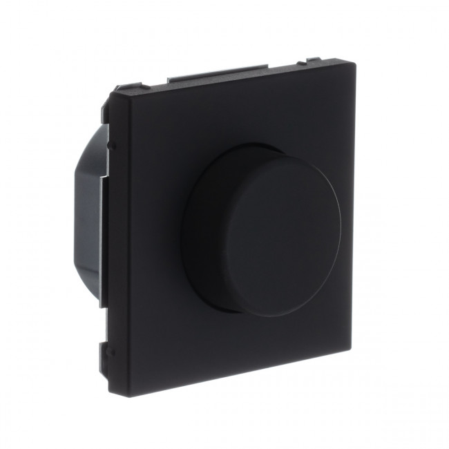 СВЕТОРЕГУЛЯТОР (диммер) поворотно-нажим., LED, RC, 400 Вт , Art Gallery, цвет Базальт, GAL001423