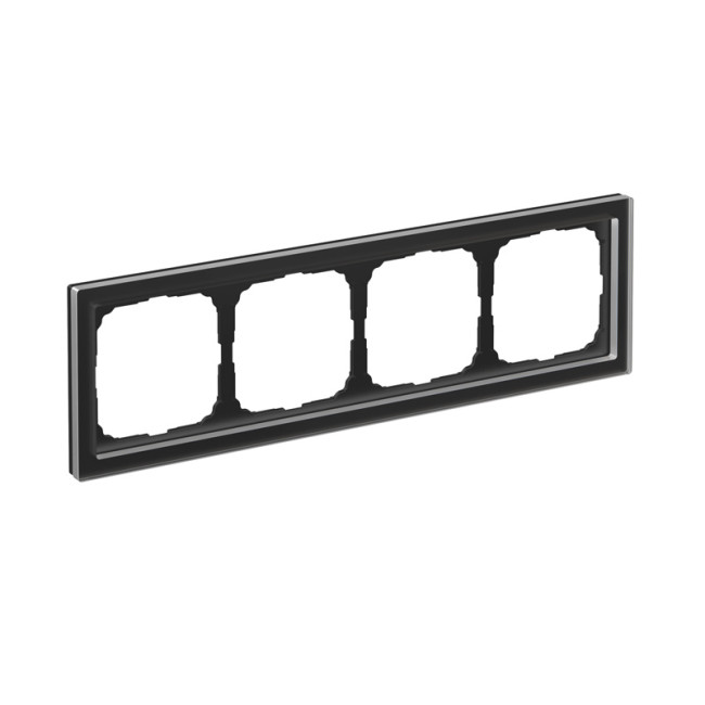 ARTGALLERY PURE 4-постовая РАМКА, ОРГАНИЧЕСКОЕ СТЕКЛО ЧЕРНЫЙ, Systeme Electric, GAL321004