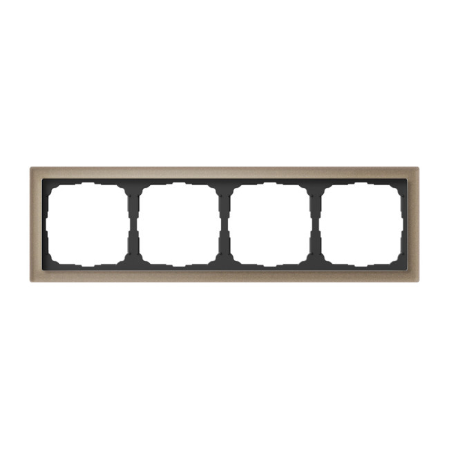 ARTGALLERY PURE 4-постовая РАМКА, ОРГАНИЧЕСКОЕ СТЕКЛО ШАМПАНЬ, Systeme Electric, GAL320504