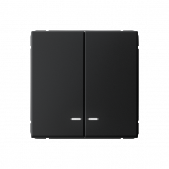 ARTGALLERY 2-клавишный ВЫКЛЮЧАТЕЛЬ с подсветкой, сх.5а, 10АХ, механизм, быстрозажим. клем., КАРБОН, GAL001053S