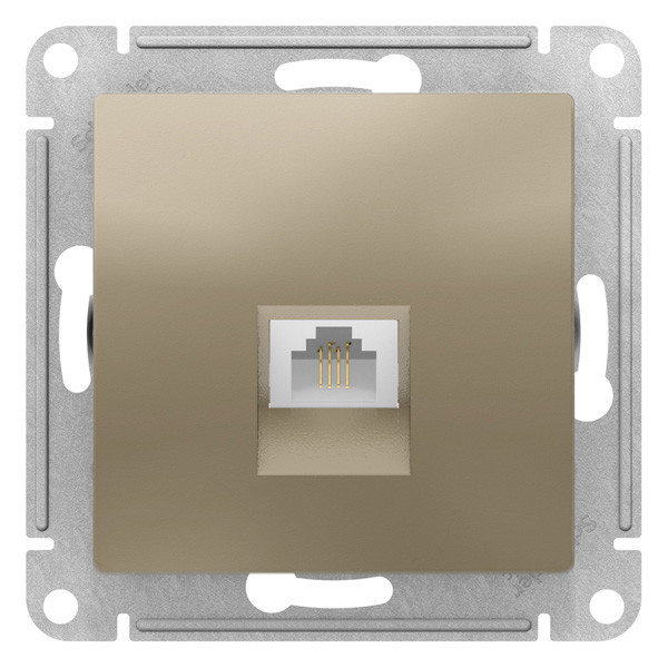 ATN000581 -  РОЗЕТКА телефонная RJ11, механизм, ШАМПАНЬ